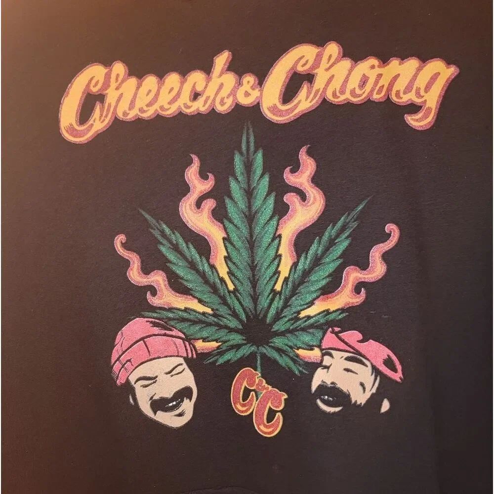 🆕️🪴Throwback Cheech & Chong Hoodie, Black, Sz M